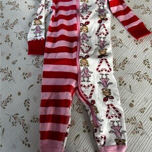 Hanna Andersson Red and Pink Striped Kids Pajama Set
